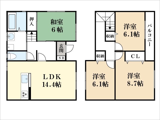 北浦様戸建の物件間取画像