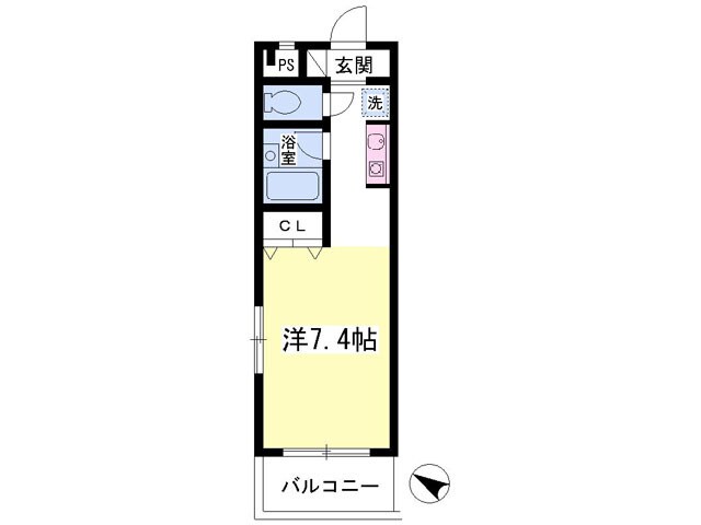 クレセント三ツ沢の物件間取画像