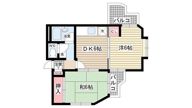 フローレンス西宮Ⅰの物件間取画像