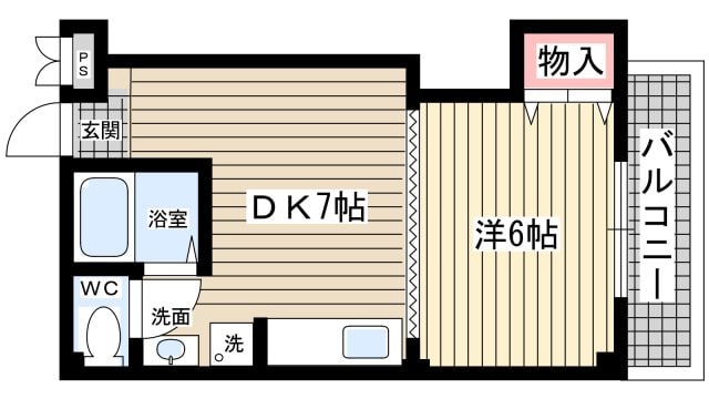 メニーローザ甲東園の物件間取画像