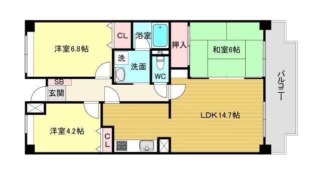 グランシャリオ西宮の物件間取画像