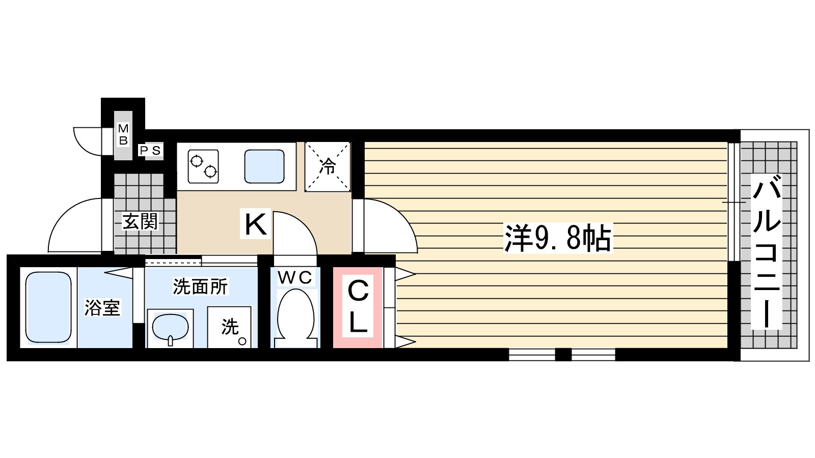 フジパレス西宮ＷＥＳＴの物件間取画像