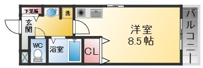 ハピネス大屋町の物件間取画像