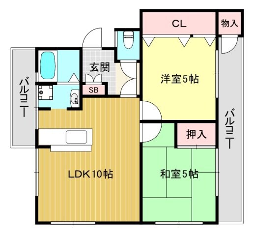 第二西宮マンションの物件間取画像