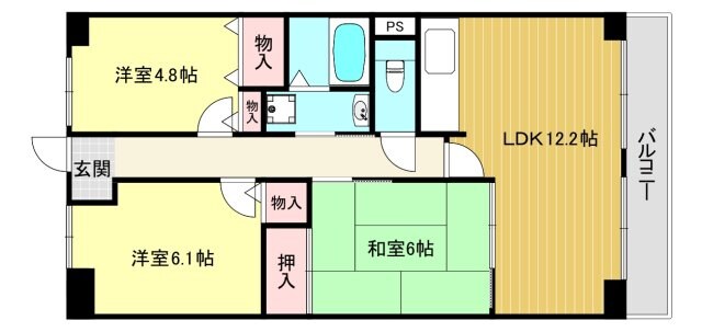 グレンツェント甲東園の物件間取画像