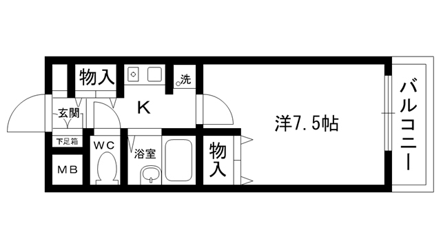 児山マンションの物件間取画像