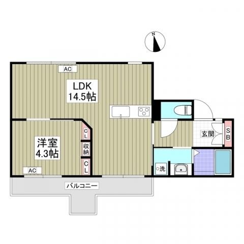大宮駅 徒歩13分 4階の物件間取画像