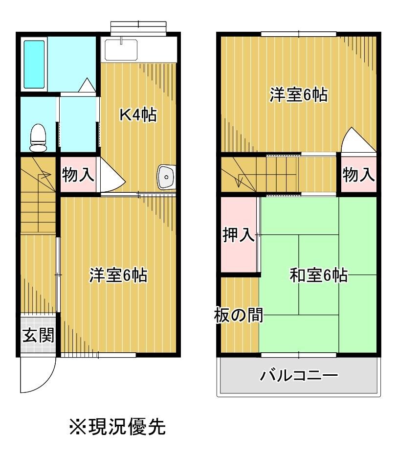 グレースコート吉川C棟の物件間取画像