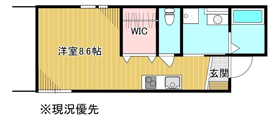 七里駅 徒歩8分 1階の物件間取画像