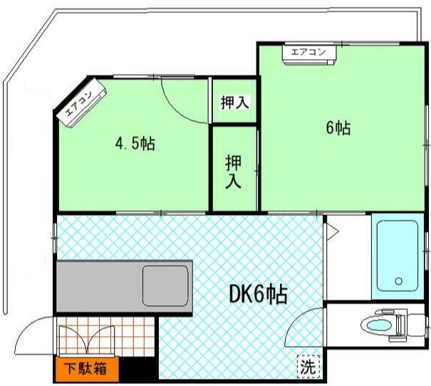 コーポ藤の物件間取画像