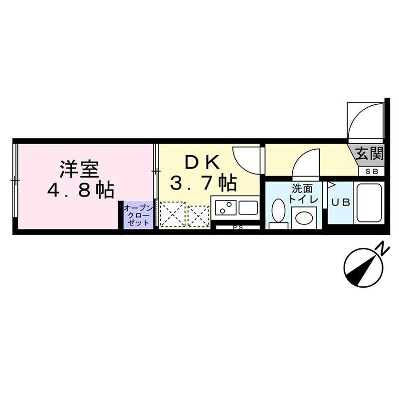 上北沢駅 徒歩7分 4階の物件間取画像