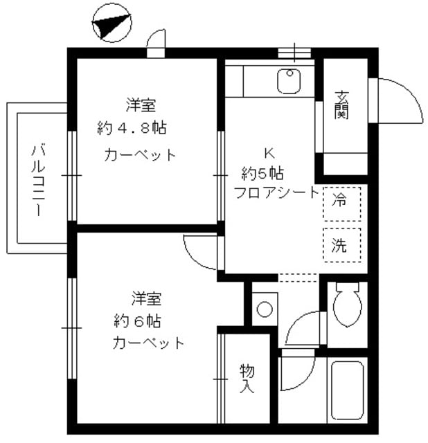 尾山台駅 徒歩9分 2階の物件間取画像