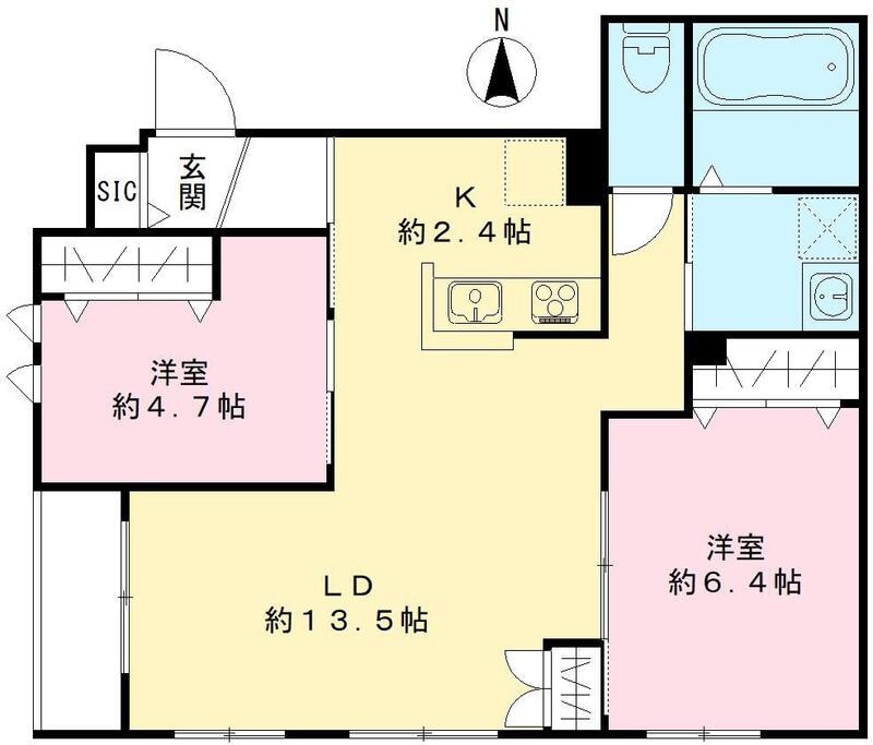 六郷土手駅 徒歩7分 1階の物件間取画像