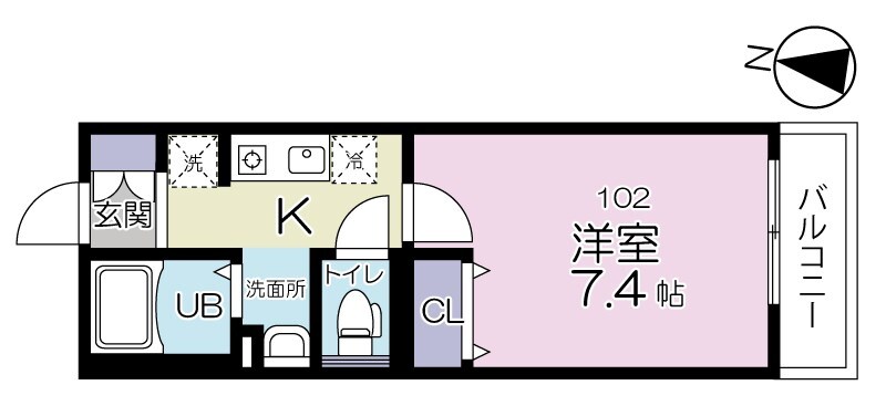 新高円寺駅 徒歩7分 1階の物件間取画像