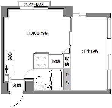 シーボニアマンションの物件間取画像