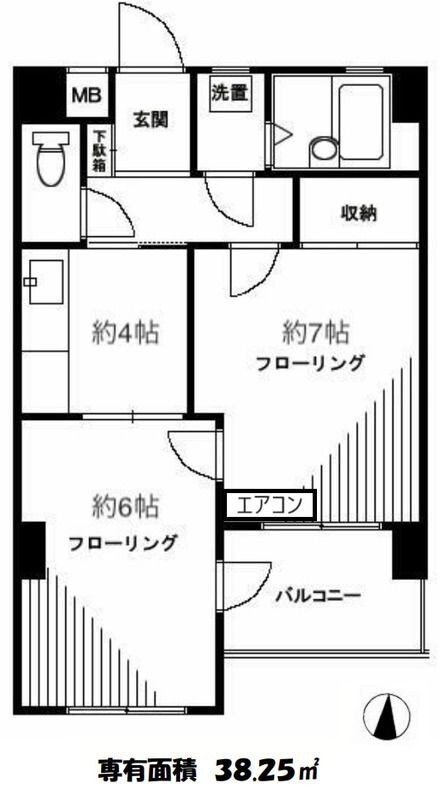 エクセル砧の物件間取画像