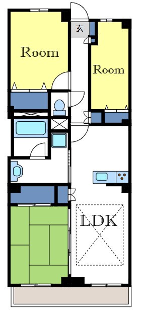 成城学園前駅 徒歩27分 3階の物件間取画像