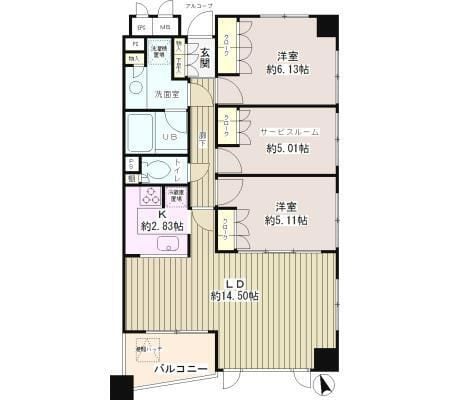 調布駅 徒歩16分 4階の物件間取画像