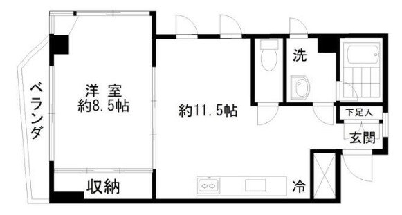 学芸大学駅 徒歩3分 5階の物件間取画像