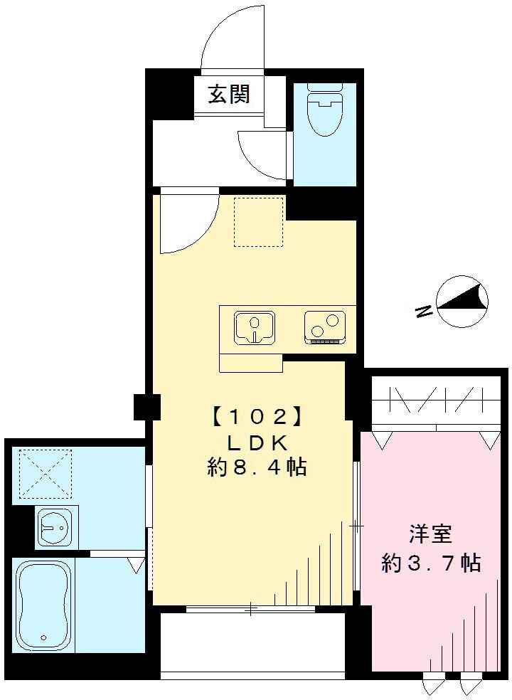 九品仏駅 徒歩3分 1階の物件間取画像