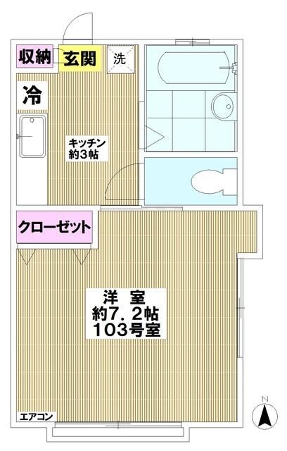 富士コーポの物件間取画像