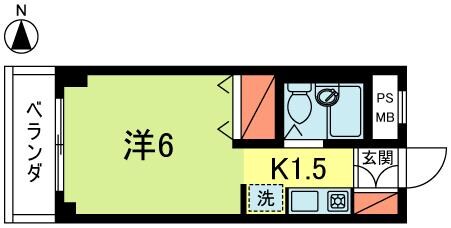 武蔵境駅 徒歩3分 6階の物件間取画像