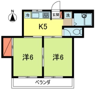 コーポパインの物件間取画像