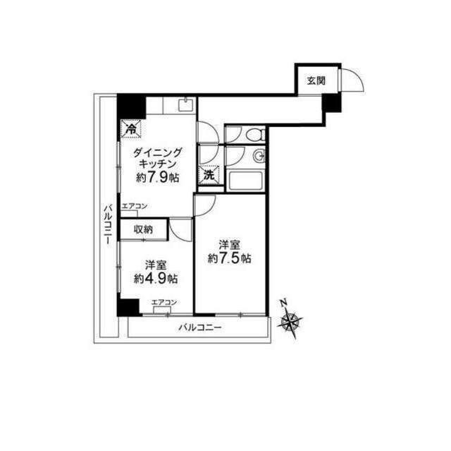 白銀ハイツの物件間取画像