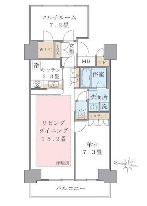 ブリリアイスト東雲キャナルコートの物件間取画像