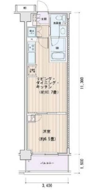 エスティメゾン豊洲レジデンスE棟の物件間取画像