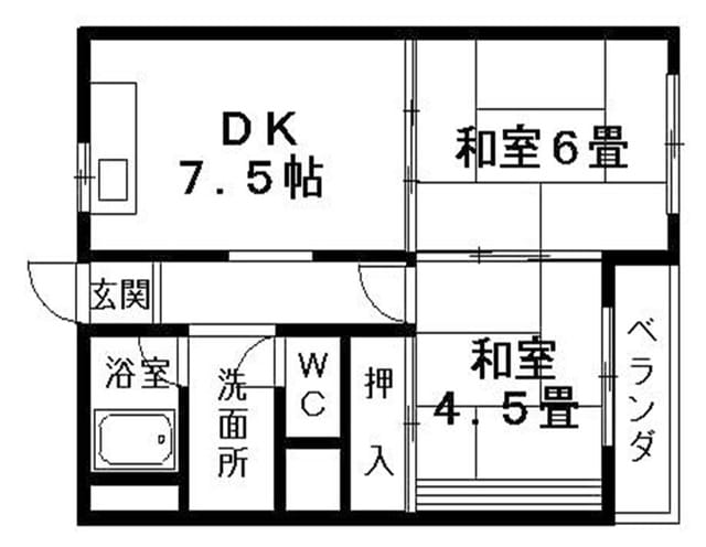 湖東サンコーポの物件間取画像