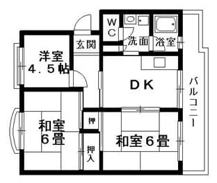 ハイツ堤下の物件間取画像