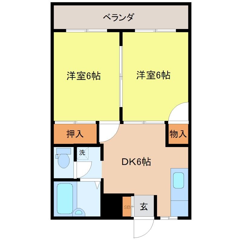 佐伯ハイツの物件間取画像