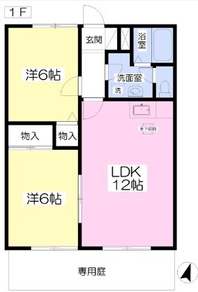 フィオーレ四方寄の物件間取画像