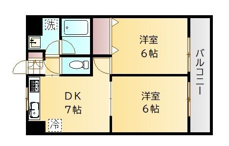 第４セシール水前寺の物件間取画像