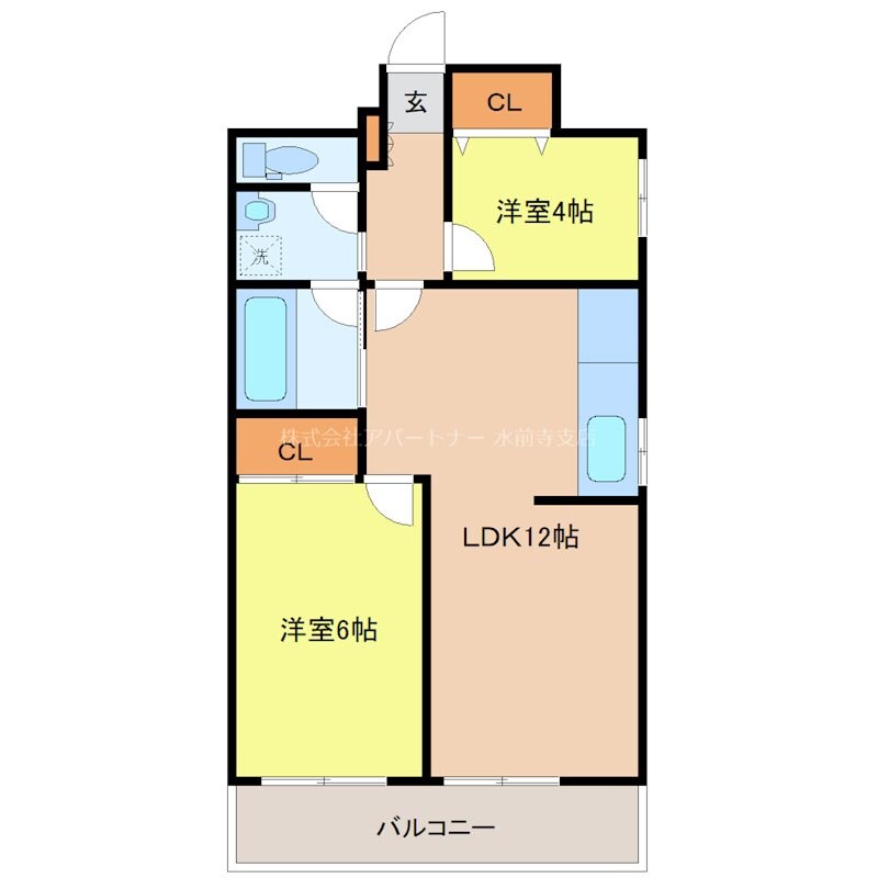 プレジデント水前寺の物件間取画像