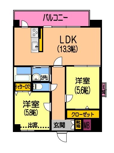 NS楠の物件間取画像