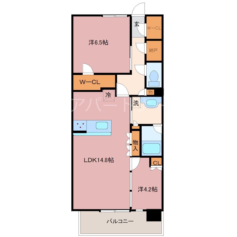 レ・ジェイド上通の物件間取画像