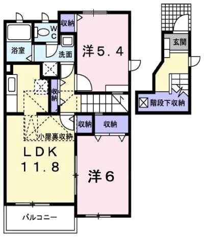 エクセレント・ヴィラＡの物件間取画像