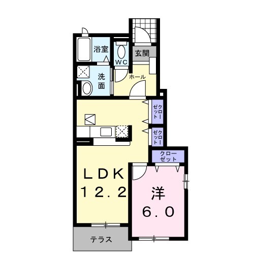 キャッスルウイングIの物件間取画像