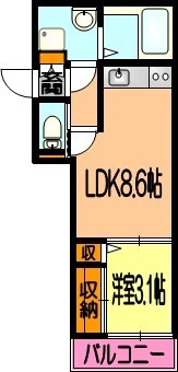 ダイバーシティ迎町の物件間取画像