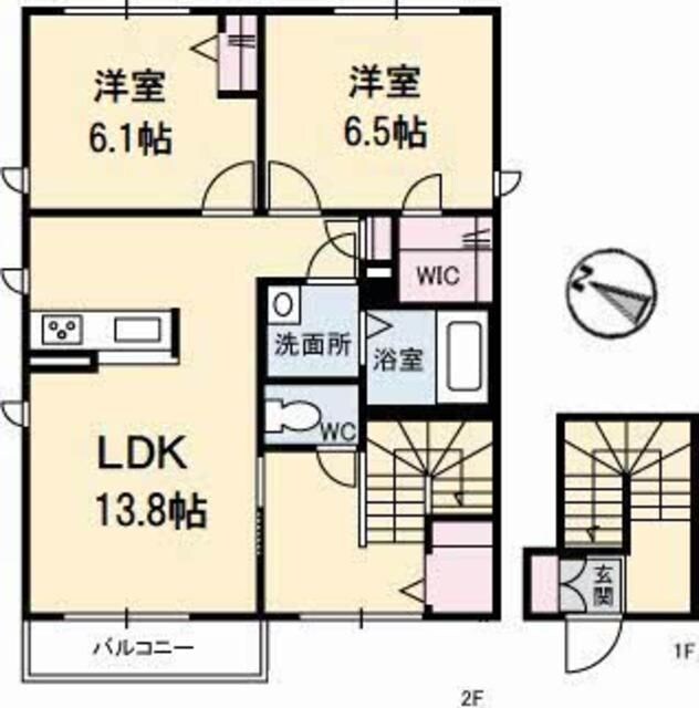 プロヌーブ撫養町の物件間取画像