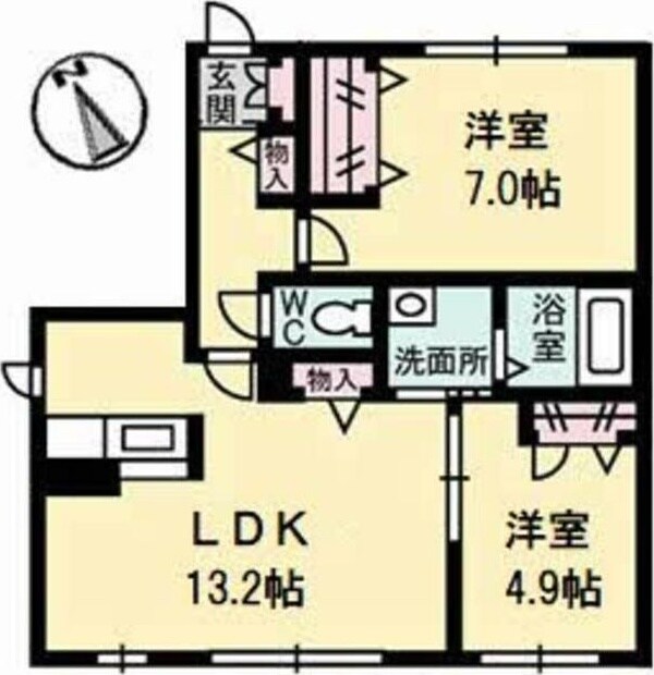 カーサレジオ住吉の物件間取画像