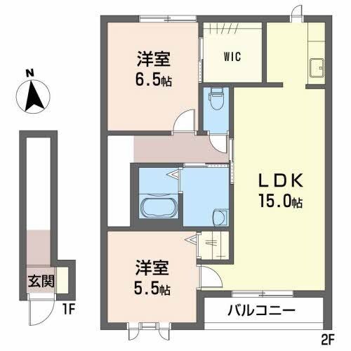 シャーメゾンディアス川内　Ａ棟の物件間取画像