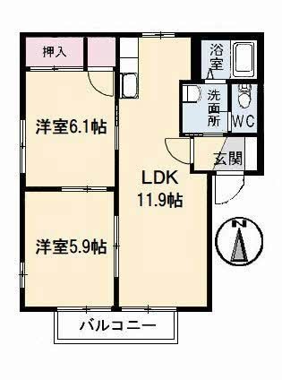 プリマベーラフォーレス　Ａ棟の物件間取画像