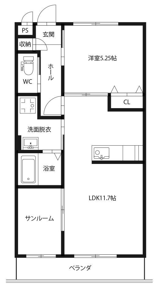 ピース リベルタ kitasako（A棟）の物件間取画像