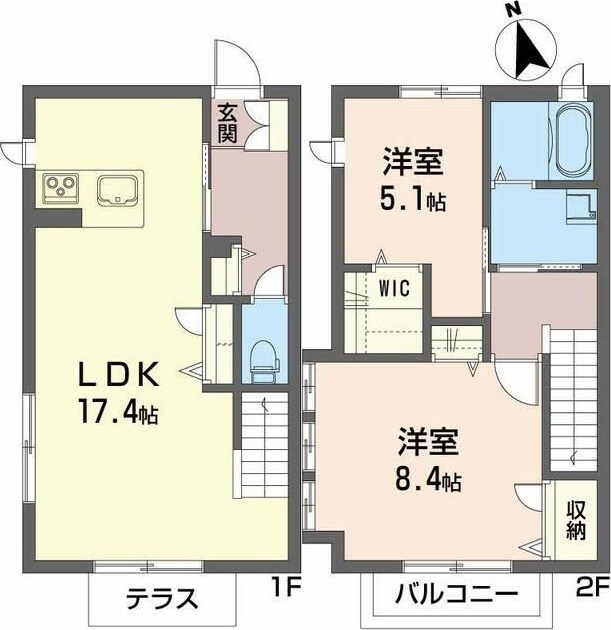 シャーメゾン庄町の物件間取画像