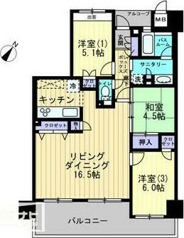 アルファステイツ富田浜の物件間取画像