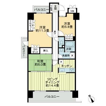 アルファステイツかちどき橋の物件間取画像