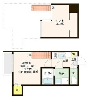 ハーモニーテラス松香台の物件間取画像